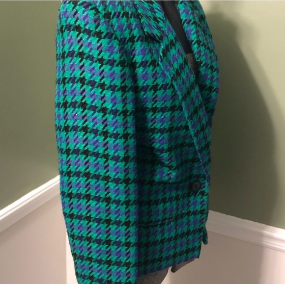 Cross Country Vintage  Teal & Purple Blazer. Excellent Condition Size 4 - Picture 5 of 9